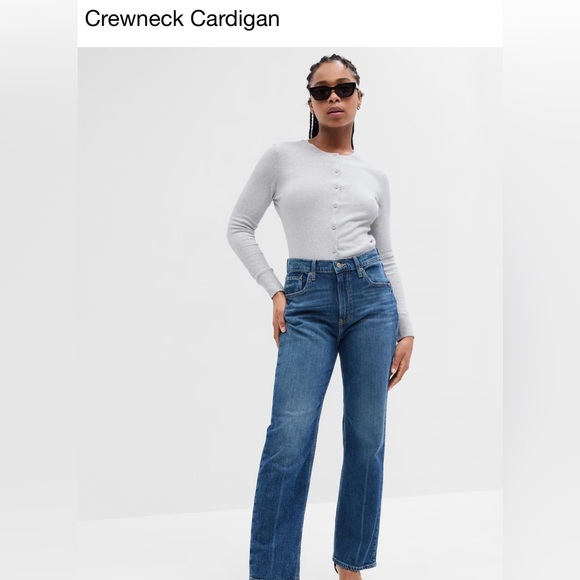 New with Tag - GAP Factory Crewneck Cardigan - grey - XL - 100% cotton - Picture 2 of 8